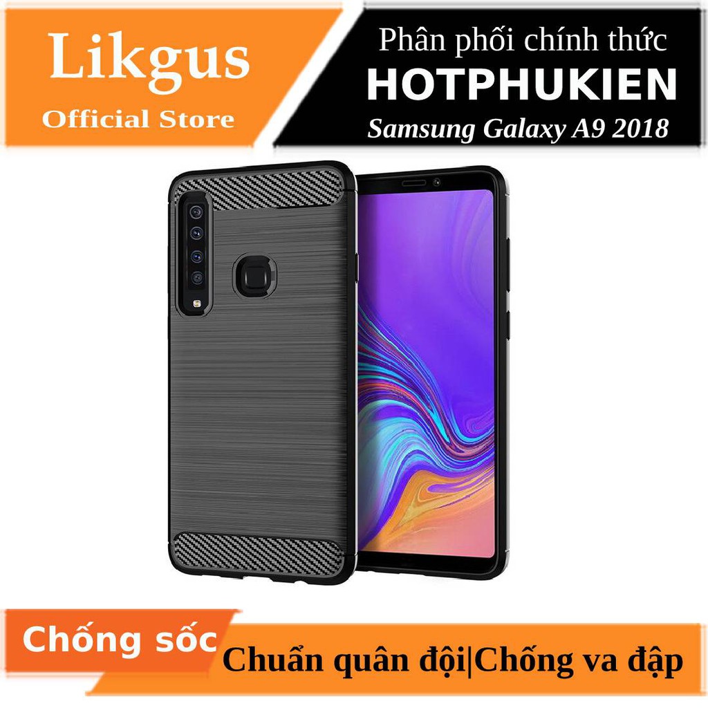 Ốp lưng chống sốc Likgus cho Samsung Galaxy A9 2018 (chuẩn quân đội, chống va đập, chống vân tay) - Hàng chính hãng