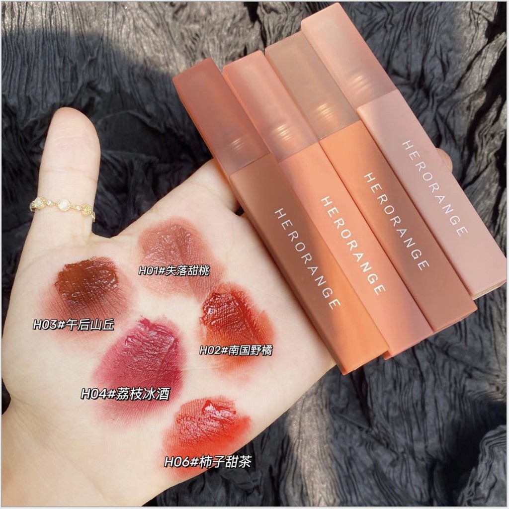 Son kem Herorangge vỏ vuông chất son mịn môi - Sammi beauty - G10