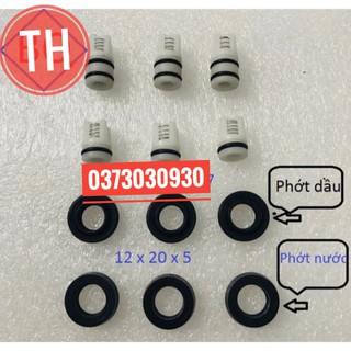 Bộ phớt-van một chiều máy bơm rửa xe mini gia đình dùng phớt 12-20 &12-18. 12 chiếc