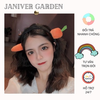 Bờm cài tóc cà rốt cute, bờm rửa mặt cà rốt, cài tóc rửa mặt