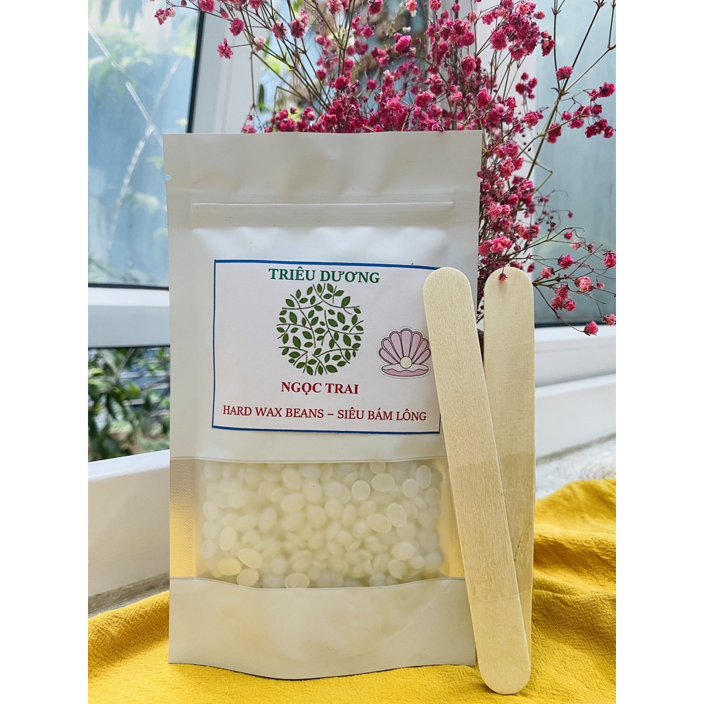 Hạt wax nóng wax lông thơm nhập khẩu,hard wax beans hương dừa - hoa nhài - ngọc trai cực thơm, siêu bám lông (Tặng que)