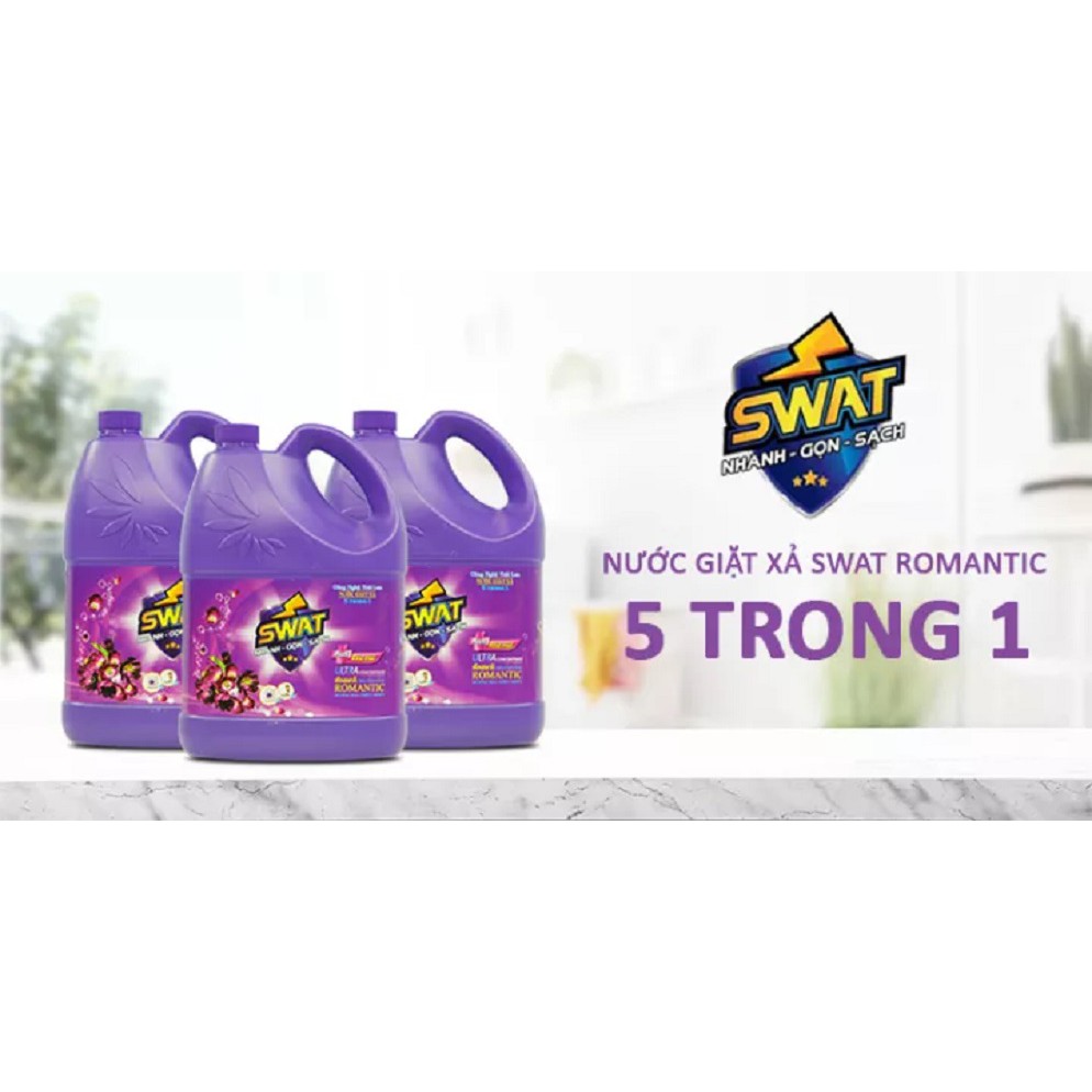 Nước giặt xả 5 in 1 SWAT 3.8kg MÀU TÍM