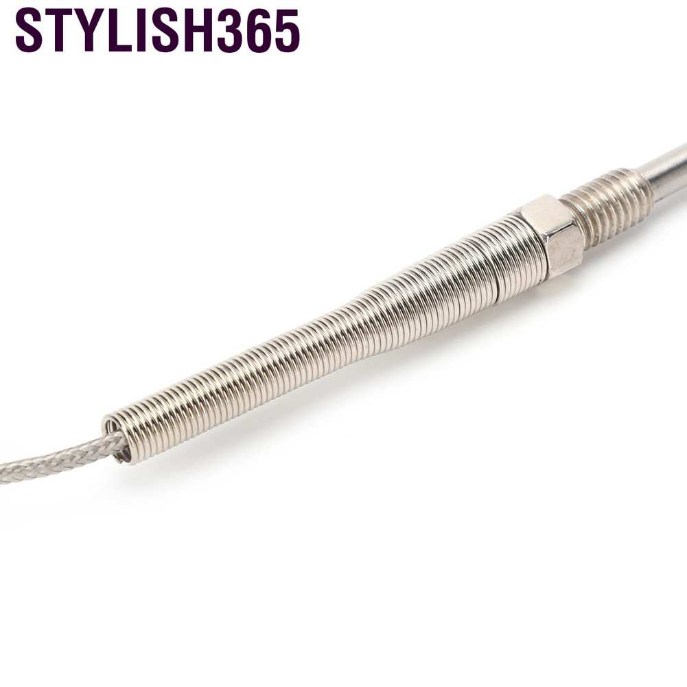 Stylish365 3.9in K-Type Probe Thermocouple Precise 0-800°C Temperature Test M8 Thread with 4.9ft Cable