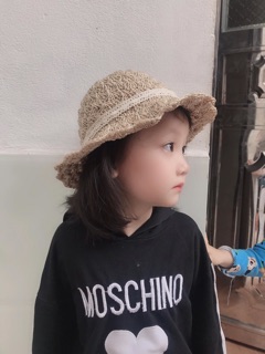 Mũ sò sợi thô cho bé gái