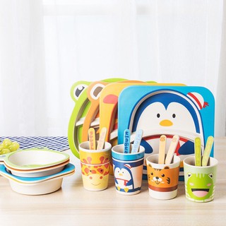 [SIÊU HOT]Bộ bát ăn dặm 5 món sợi tre cao cấp