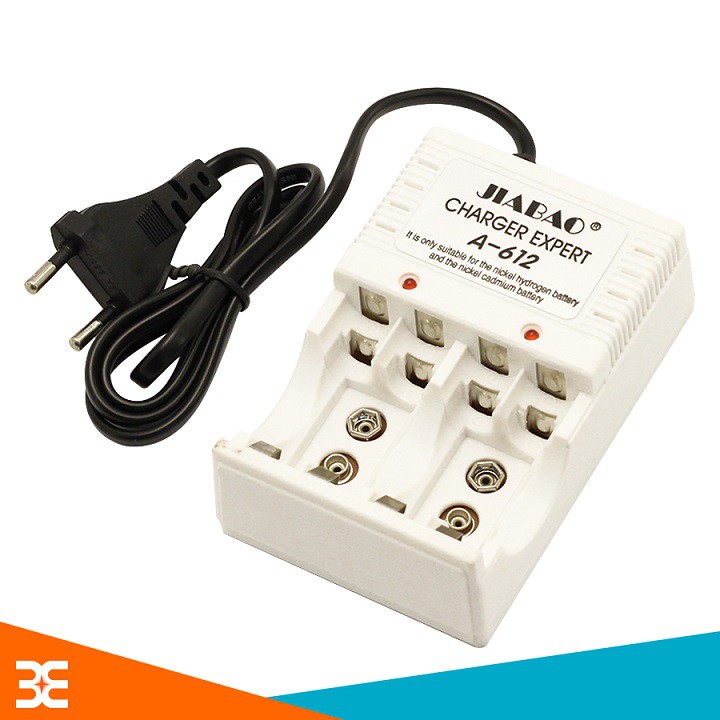 Máy Sạc Pin Jiabao A-612 Sạc Pin AA, AAA, Pin 9V