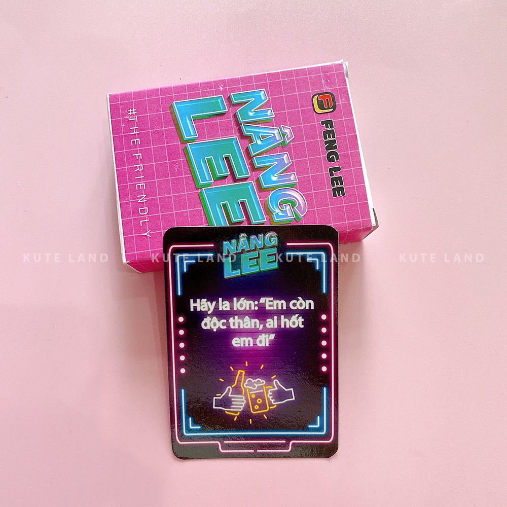Bộ bài drinking game Nâng Lee trò chơi hội nhóm cho cuộc vui bùng nổ 72 lá bài chống thấm nước NANGLEE