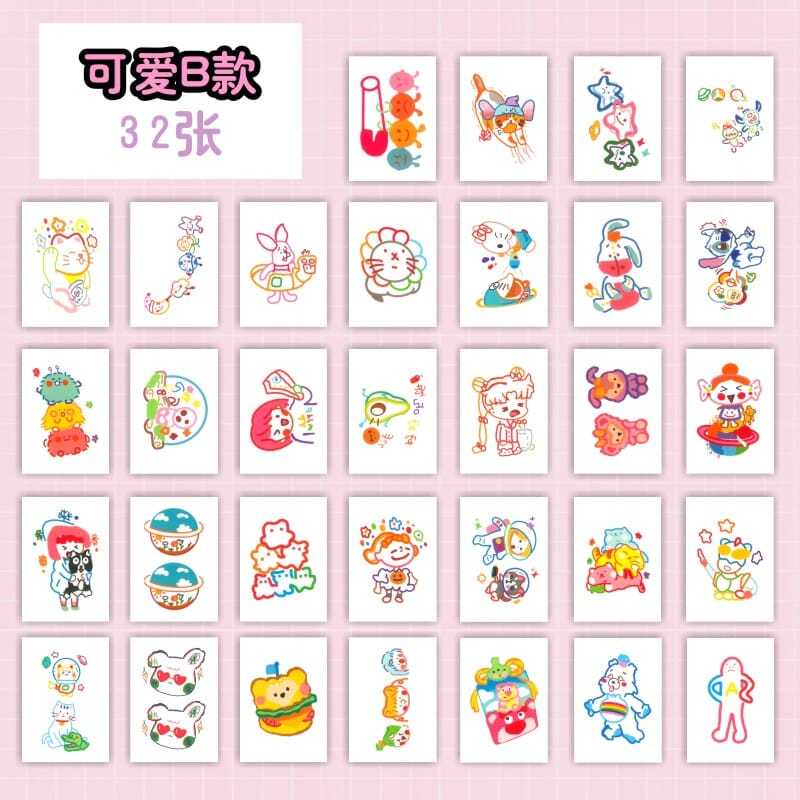 Hình Xăm Dán Tạm Thời 15 Ngày Chống Nước Lâu Trôi Hình Động Vật Dễ Thương