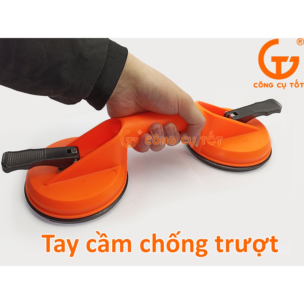 Hít kính 2 chấu nhựa cam Ø118mm