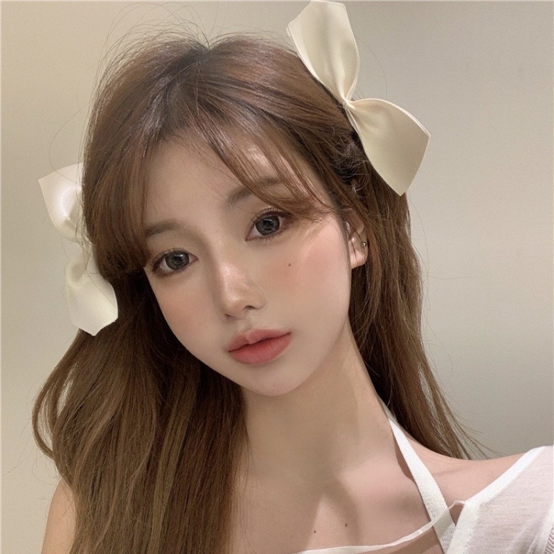 Set 2 Kẹp Tóc Nơ Dễ Thương Thời Trang Hàn Quốc Cho Nữ