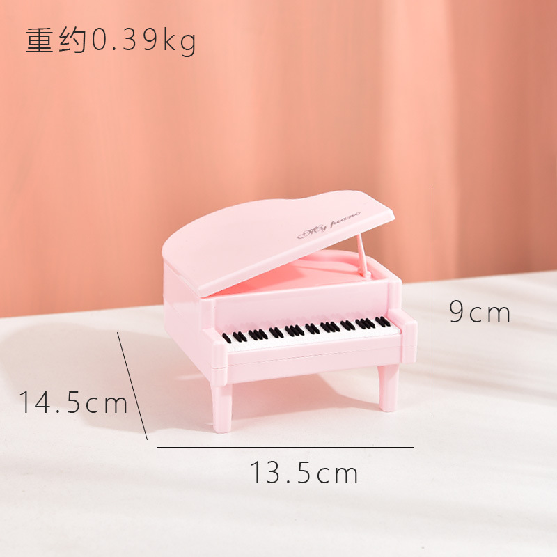 Ống Heo Tiết Kiệm Hình Đàn Piano Màu Hồng Mềm Mại Xinh Xắn