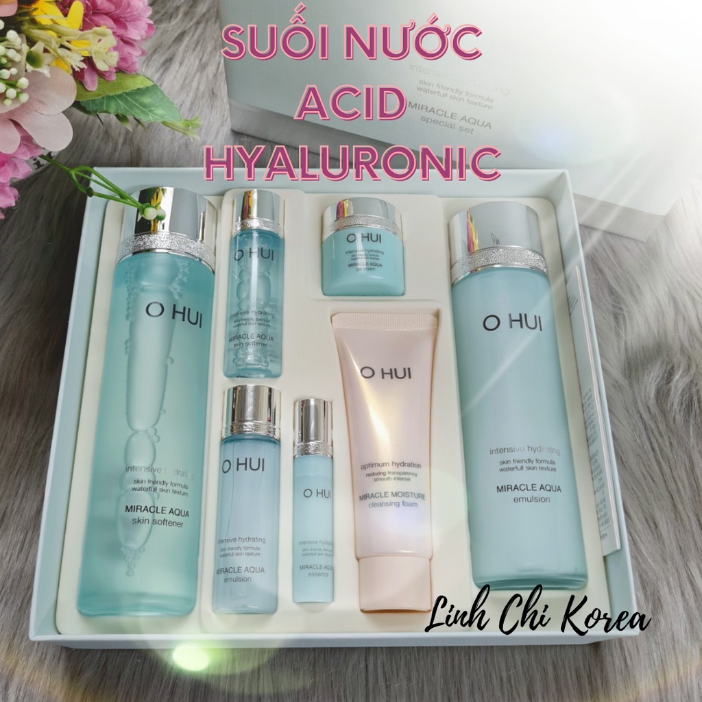 (Auth, date 2024) Set Ohui xanh cấp nước Miracle aqua