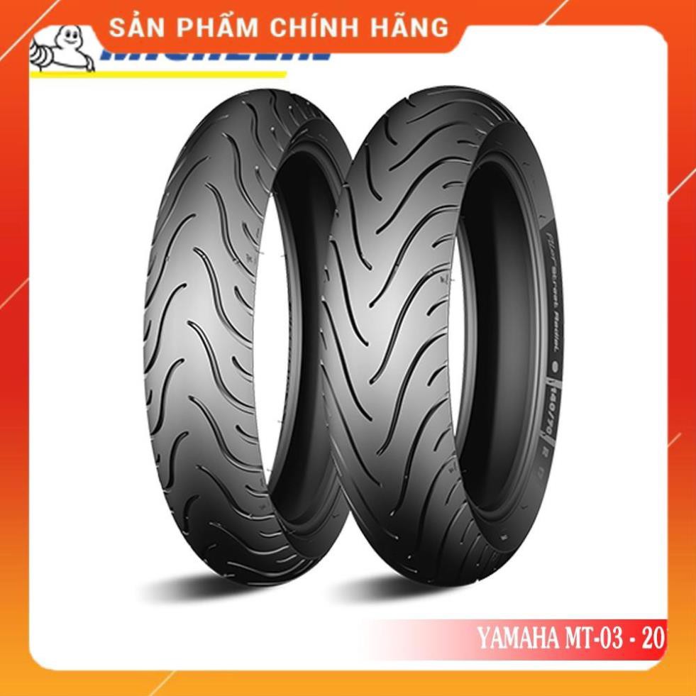 Cặp lốp ( Vỏ ) Michelin Pilot Street Radial cho xe YAMAHA MT-03 (Lốp TRƯỚC 110/70R17 và lốp SAU 140/70R17)