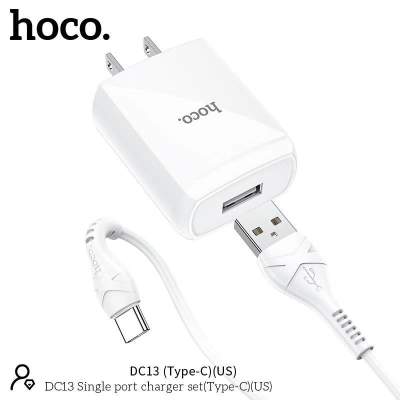 Sạc nhanh IP Hoco 12W 2.4A gồm Củ sạc 2 cổng USB và dây dài 1 mét