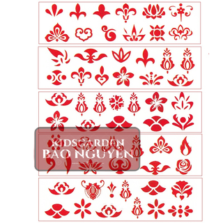 Miếng dán cổ trang (12 hình/1 miếng) - dán chu sa, dán trán - KIDSGARDEN BẢO NGUYÊN