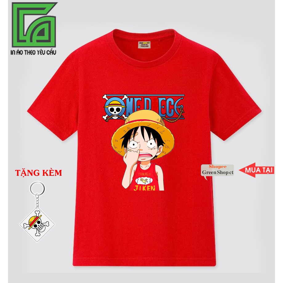 (NEW) Áo Thun Luffy Chibi Dễ Thương 3 Màu Trắng Đen Đỏ Vải Thái S202