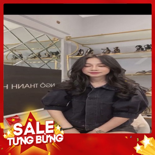 -HÀNG NHẬP KHẨU Áo khoác jean tay bồng lửng siêu hot Liên hệ mua hàng 084.209.1989