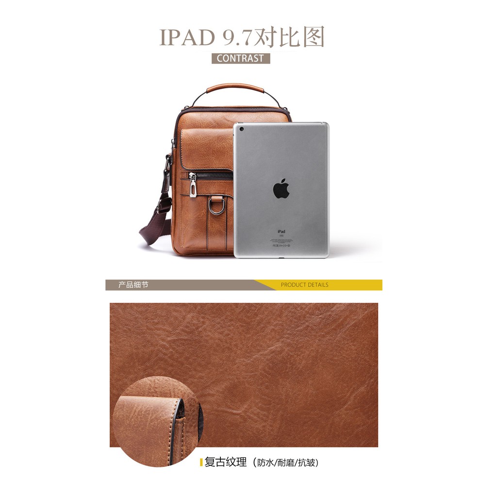 Túi Đeo Chéo Nam 💎FREE SHIP💎 Túi Xách Da Nam Cao Cấp Weixier 8642 Chống Nước, Có Nhiều Ngăn Nhỏ Tiện Lợi | BigBuy360 - bigbuy360.vn