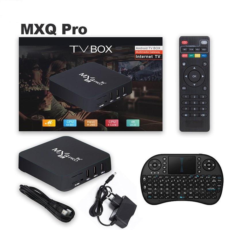 Đầu Tv Box MXQ PRO 5g 4k Android Ultra Hd 16 + 256 + BàN PhíM Mini 2.4Ghz 5g VớI MàN HìNh CảM ỨNg