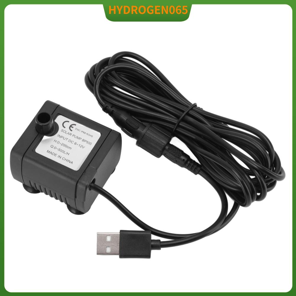 Hydrogen065 Máy bơm nước thu nhỏ DC6‑12V 0‑200cm Đầu dễ dàng lắp đặt Đài phun đa năng mini cho bể cá Bể cảnh