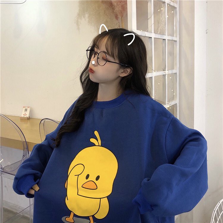 Áo Sweater Unisex  WSS0000120   XANH DƯƠNG Vịt Vàng UNISEX