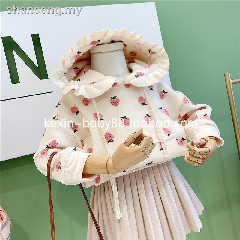 Áo Sweater Có Mũ Trùm Cổ Ren In Hình Chim Hạc Kanak-Kanak-Kanak Thời Trang Thu Đông Hàn Quốc 2019 Dễ Thương Cho Nữ