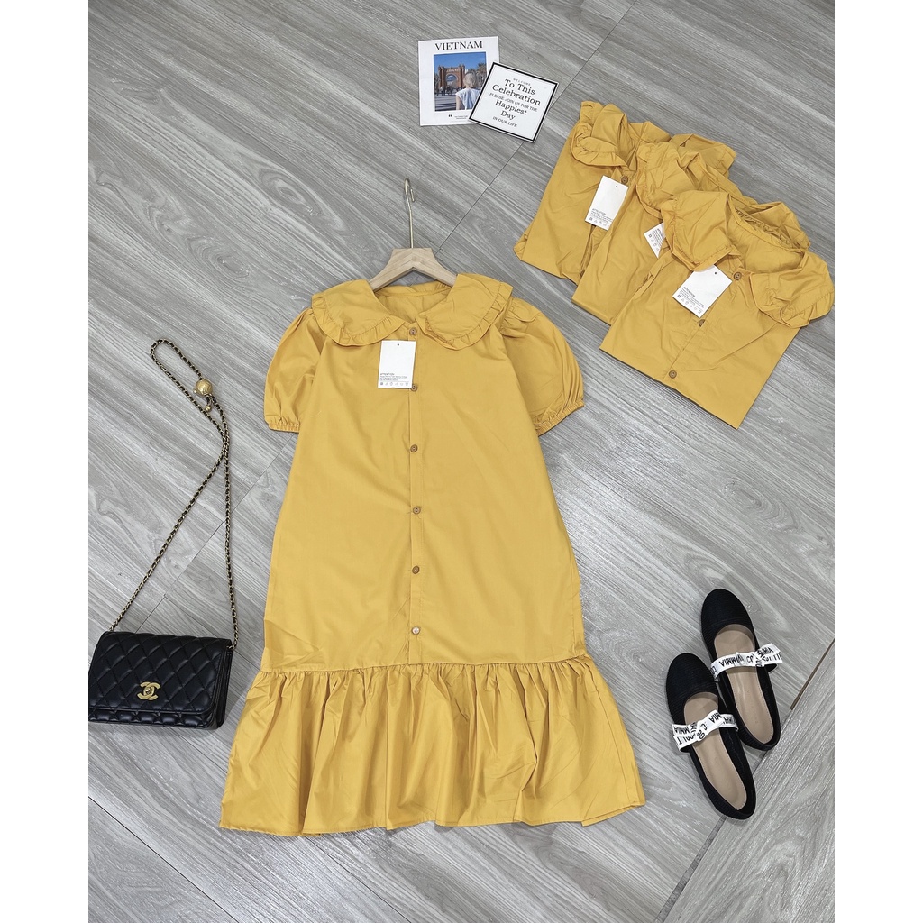 Váy thiết kế, Váy sơ mi cổ bèo đuôi cá cực đẹp xinh xắn | BigBuy360 - bigbuy360.vn