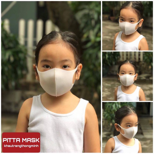 KHẨU TRANG PITTA MASK TRẺ EM MÀU TRẮNG - BỊ Ố VÀNG