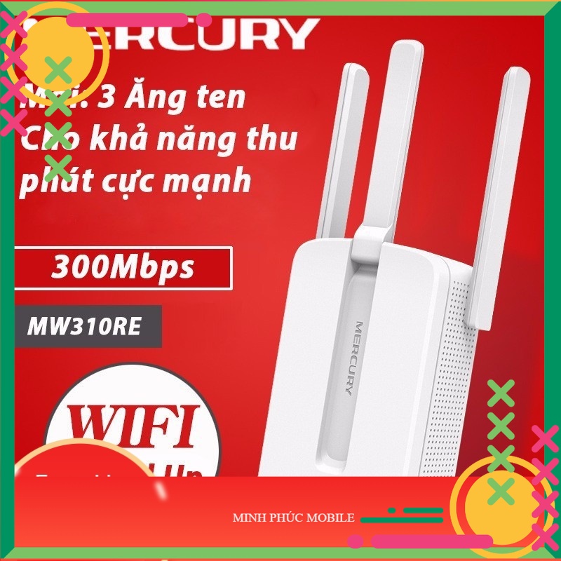 Bộ kích sóng wifi 3 râu Mercury cực mạnh,tăng sóng wifi,kích wifi,bộ tiếp nối sóng wi-fi VDH store