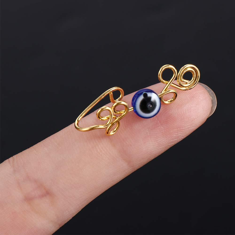 VANES1 Khuyên Xỏ Mũi Không Cần Khoan Lỗ Họa Tiết Mắt Quỷ Thời Trang Cá Tính