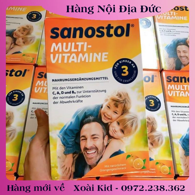 Vitamin tăng sức đề kháng cho bé Sanostol số 1,3,6 của Đức và Kẹo ngậm Sanostol cho bé từ 1 tuổi - Nội địa Đức Đủ Bill