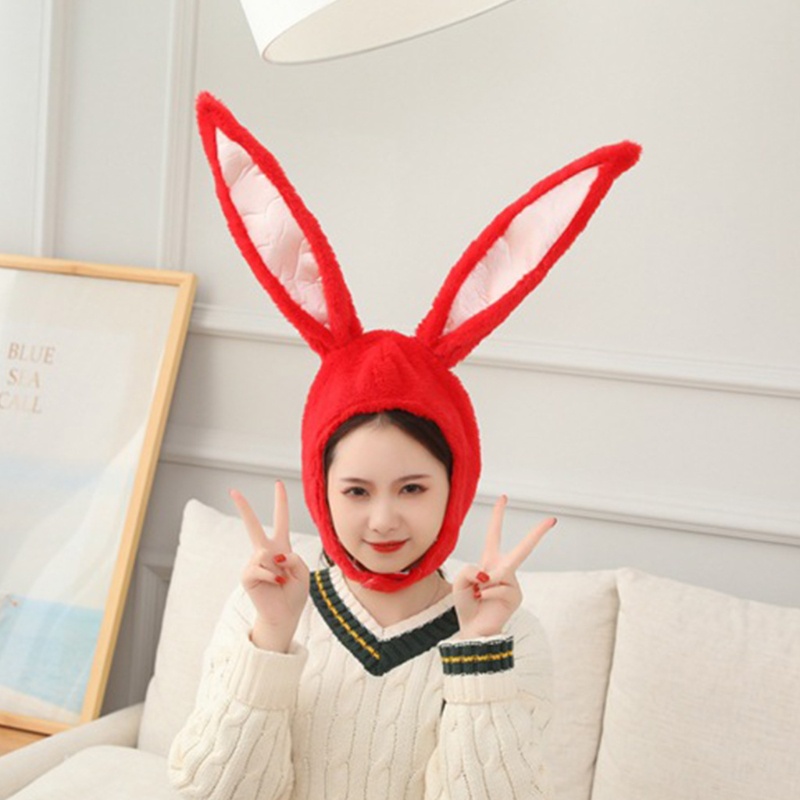 Mũ trùm đầu hình tai thỏ dễ thương cho nam và nữ