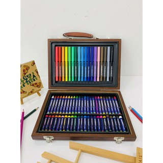 Hộp màu vẽ đa năng hộp gỗ Colormate cho bé 67chi tiết - COLORMATE