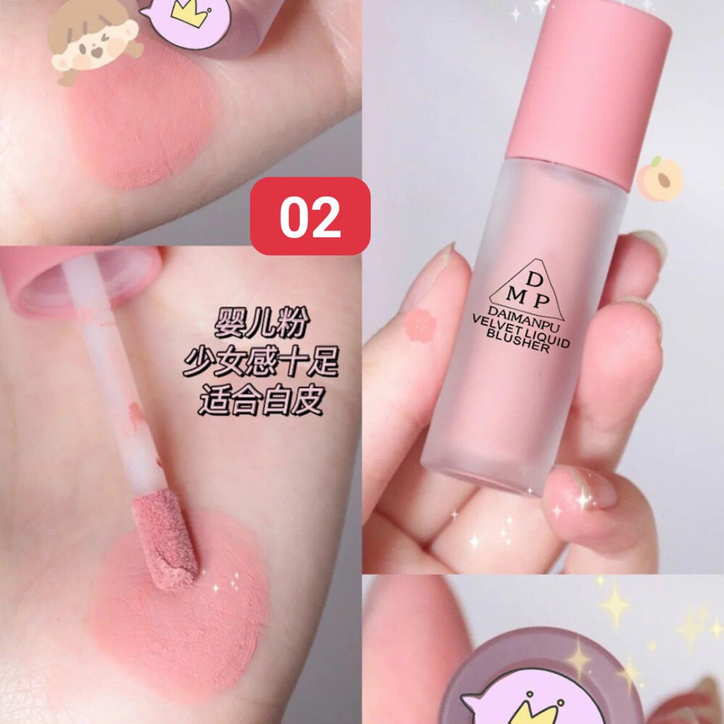 Má hồng dạng kem DMP Velvet Liquid Blusher Siêu Xinh