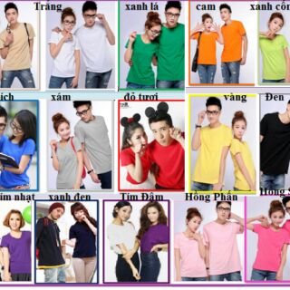 Combo 8 áo thun trơn nhiều màu 280k