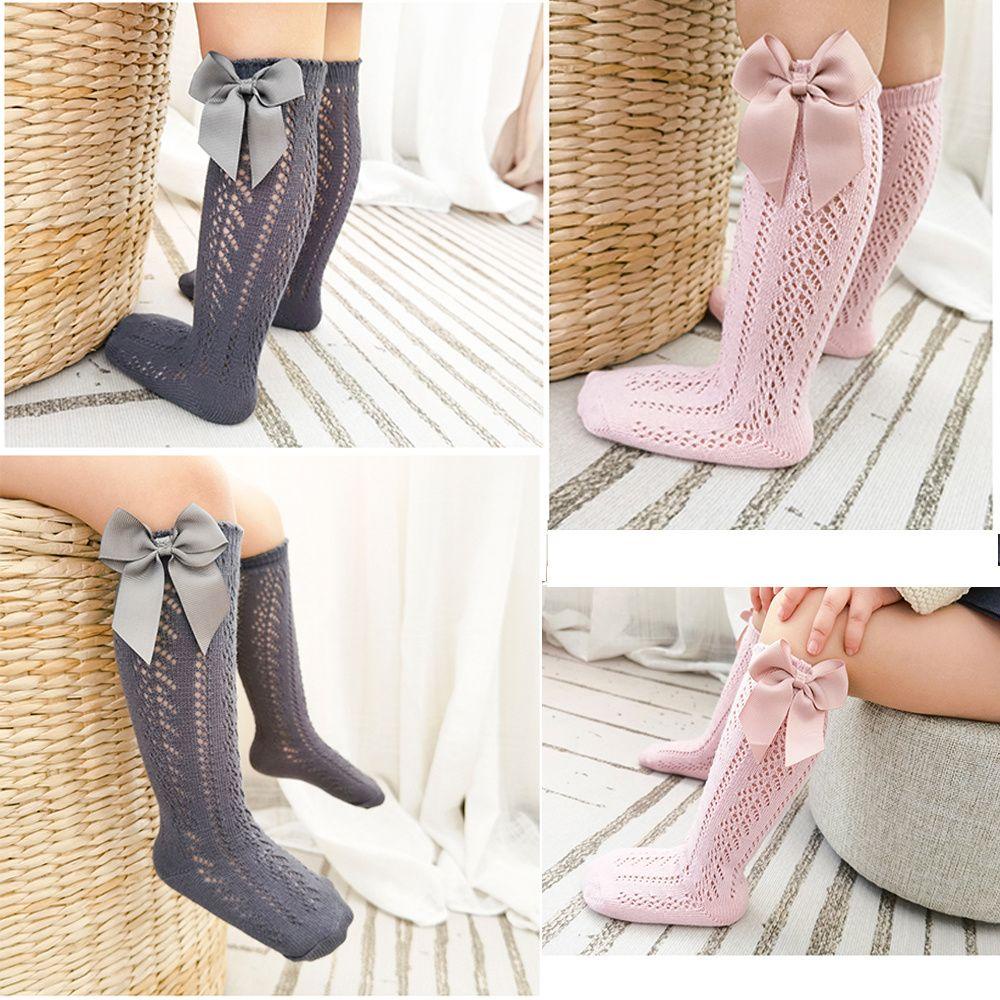 Vớ Lưới Cá Đính Nơ Phong Cách Hoàng Gia Cho Bé Gái