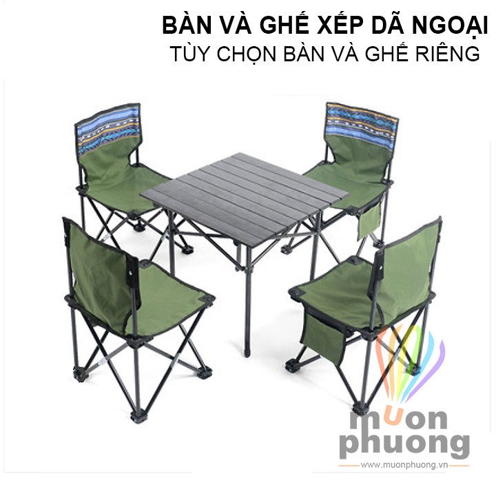 [FRSHIP 70K] Bàn xếp dã ngoại và ghế xếp dã ngoại cắm trại Wind Tour - [MUÔN PHƯƠNG SHOP]