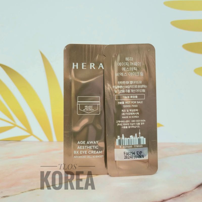 [2024♦️] Kem mắt Hera  BX Age Away Aesthetic Advanced Cell Science gói 1ml sample/giảm nhăn/làm sáng/cấp ẩm/giảm nhăn