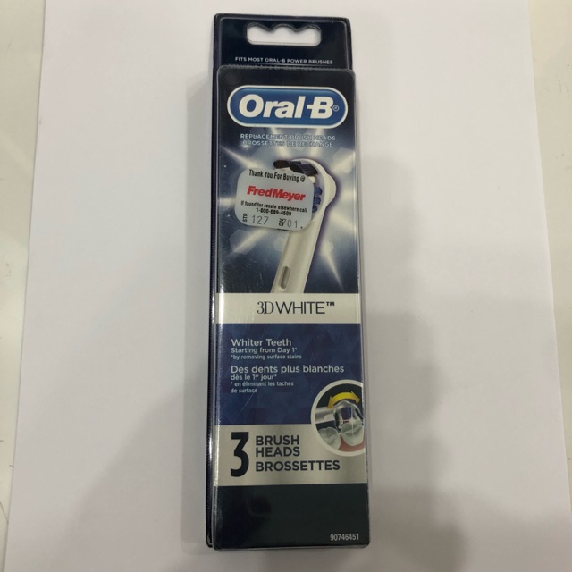 BỘ 3 ĐẦU BÀN CHẢI ĐIỆN ORAL-B 3D WHITE