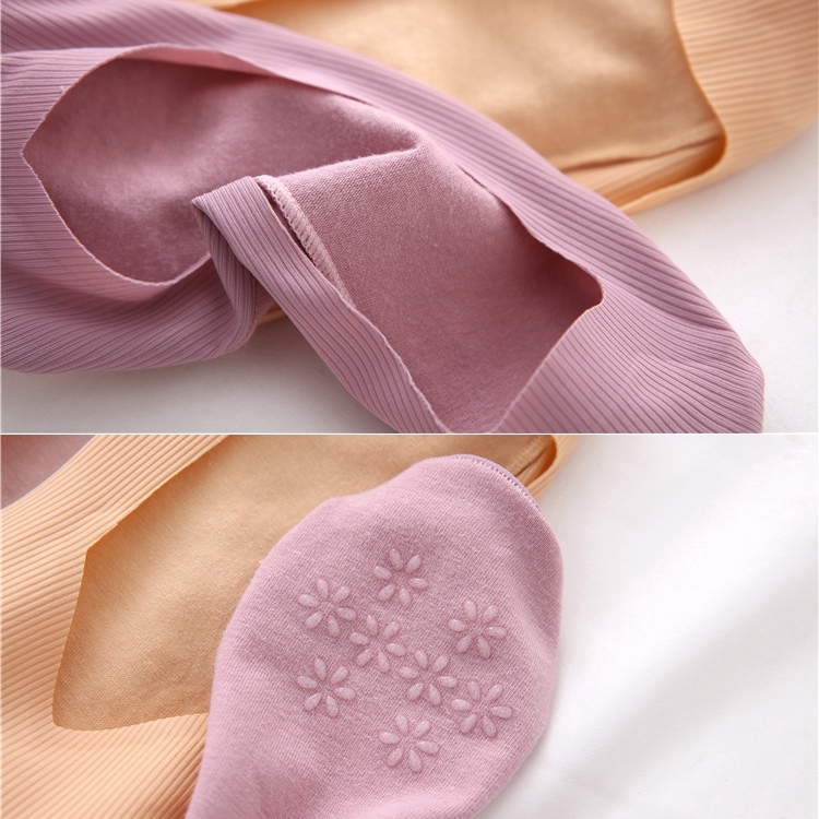 Đôi Tất Lụa Chống Trượt Cổ Ngắn Màu Trơn Thoải Mái Xinh Xắn Cho Nữ
