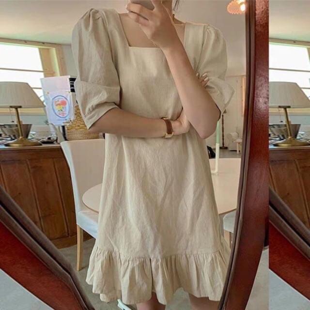 Đầm suông hở lưng