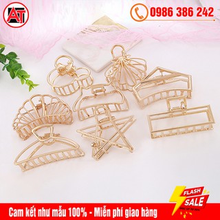 Kẹp tóc cặp tóc càng cua kim loại phong cách hàn quốc