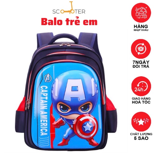 Balo cho bé Captain America, Balo cho bé lớp 1-6
