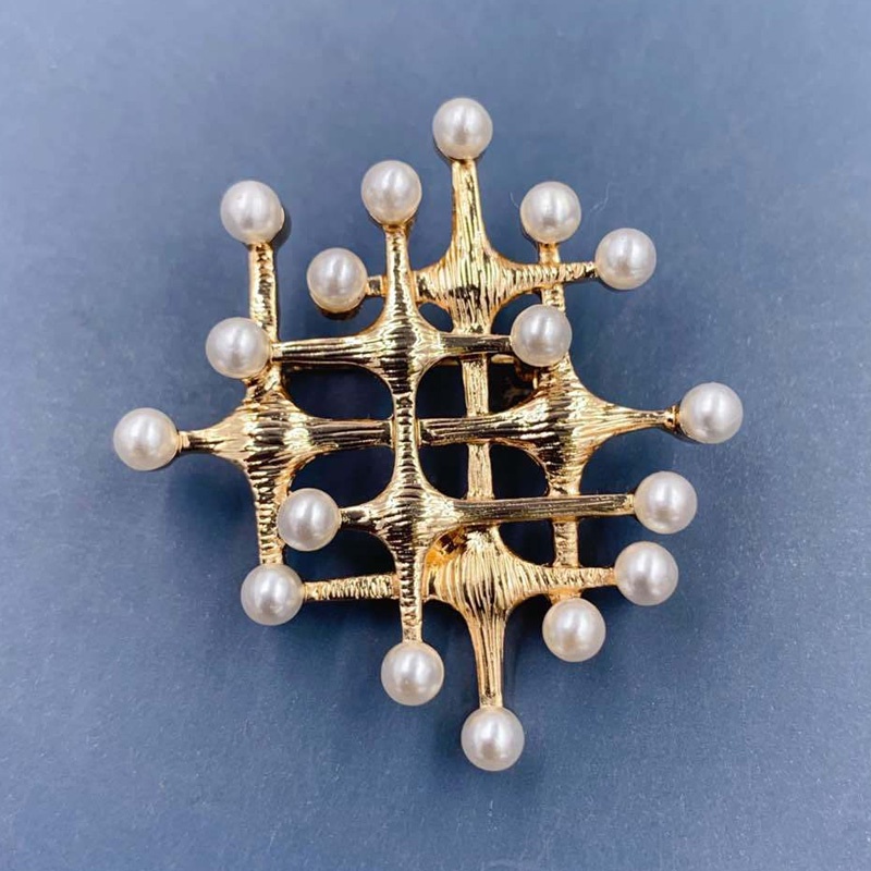 Trâm Cài Áo Hình Hoa Tulip Ngọc Trai Ngôi Sao Mặt Trời Kiểu Vintage