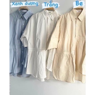 áo sơ mi tay lỡ vạt lệch mới