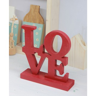 BỘ CHỮ LOVE MÀU ĐỎ - Chữ Gỗ Trang Trí Bàn Gallery Tiệc Cưới hoặc Sinh Nhật