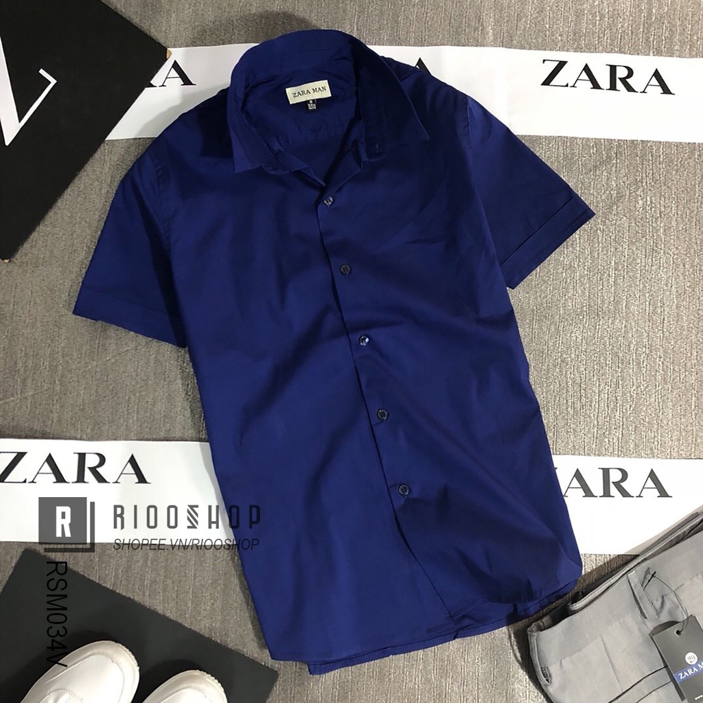 Áo sơ mi nam trơn tay ngắn cao cấp nhiều màu cực đẹp RSM034V | BigBuy360 - bigbuy360.vn