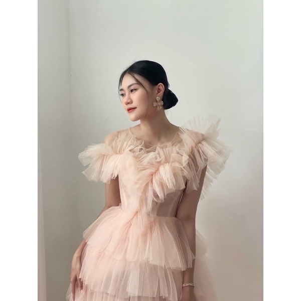 Đầm cưới đầm công chúa dự tiệc tầng maxi tiểu thư