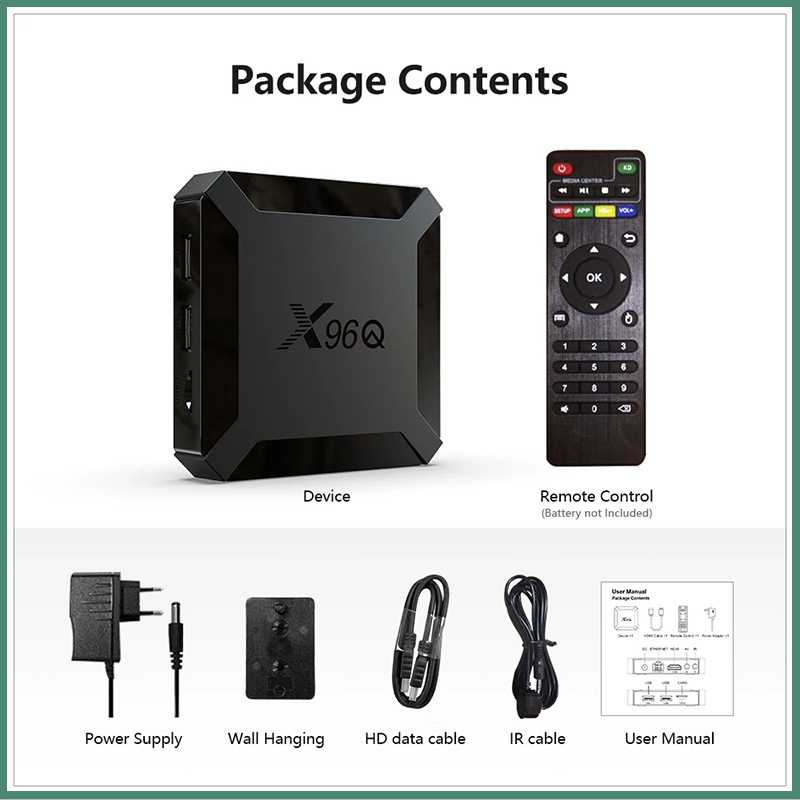 X96Q TV BOX Android 10.0 Allwinner H313 lõi tứ 4k 2.4g hỗ trợ Wifi/Netflix/Youtube Android Tivi box