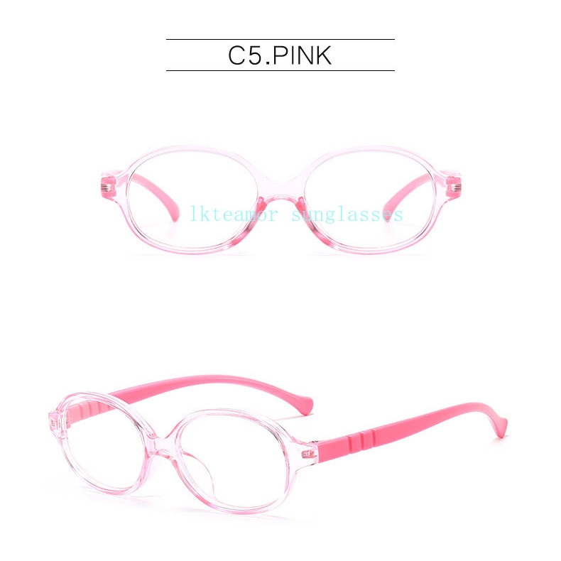 Mắt kính gọng oval chống ánh sáng xanh thời trang dành cho các bé